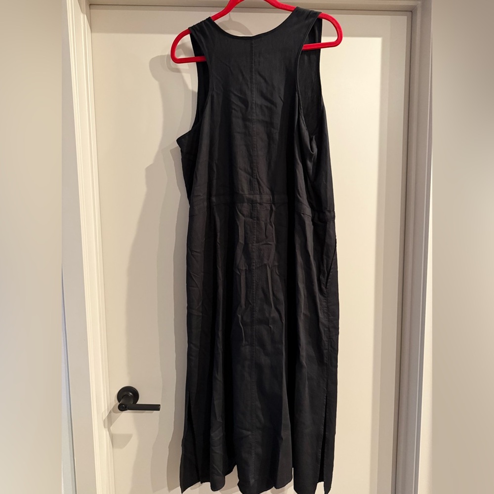Eileen Fisher Black Sleeveless Midi Dress - Picture 3 of 4